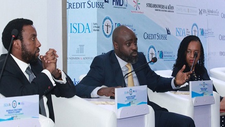 (L-r): Zeal Akaraiwe, CEO, Graeme Blaque Advisory; Michael Okon, head, Structured Products, FBN Capital Ltd, and Elizabeth Uwaifo, Managing Partner, Radix Legal & Consulting Ltd during the panel session on Derivatives at the Nigerian Structured Product Summit by the Capital Market Solicitors Association (CMSA), which held in Lagos.